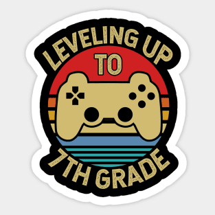 Leveling Up To 7th Grade Student Level Student Gift Sticker